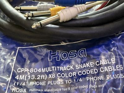UPDATE - Hosa CPP-804 Multitrack Snake Cable 13.2 FT x 8 and CPP-890 3 FT x 8