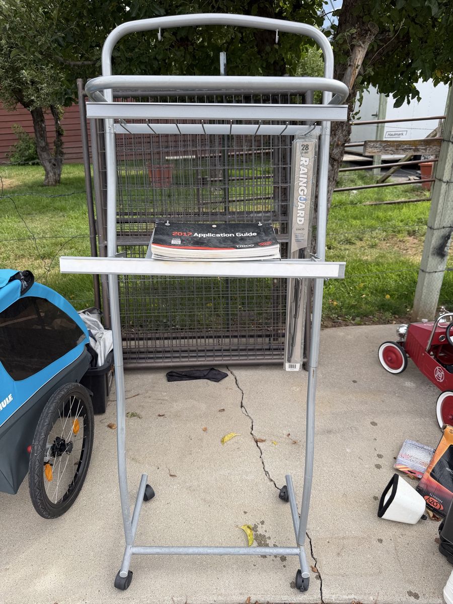Metal Display Rack Stand for windshield wipers holds about 50 windshield wipers