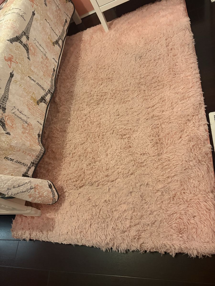Pink Shag Area Rug - Soft & Cozy Floor Mat