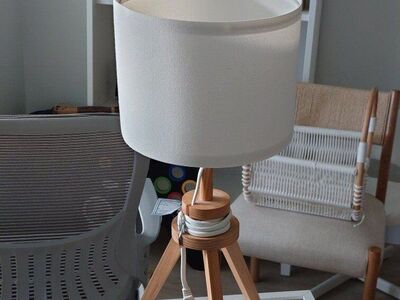 Ikea LAUTERS, Table lamp, ash/white