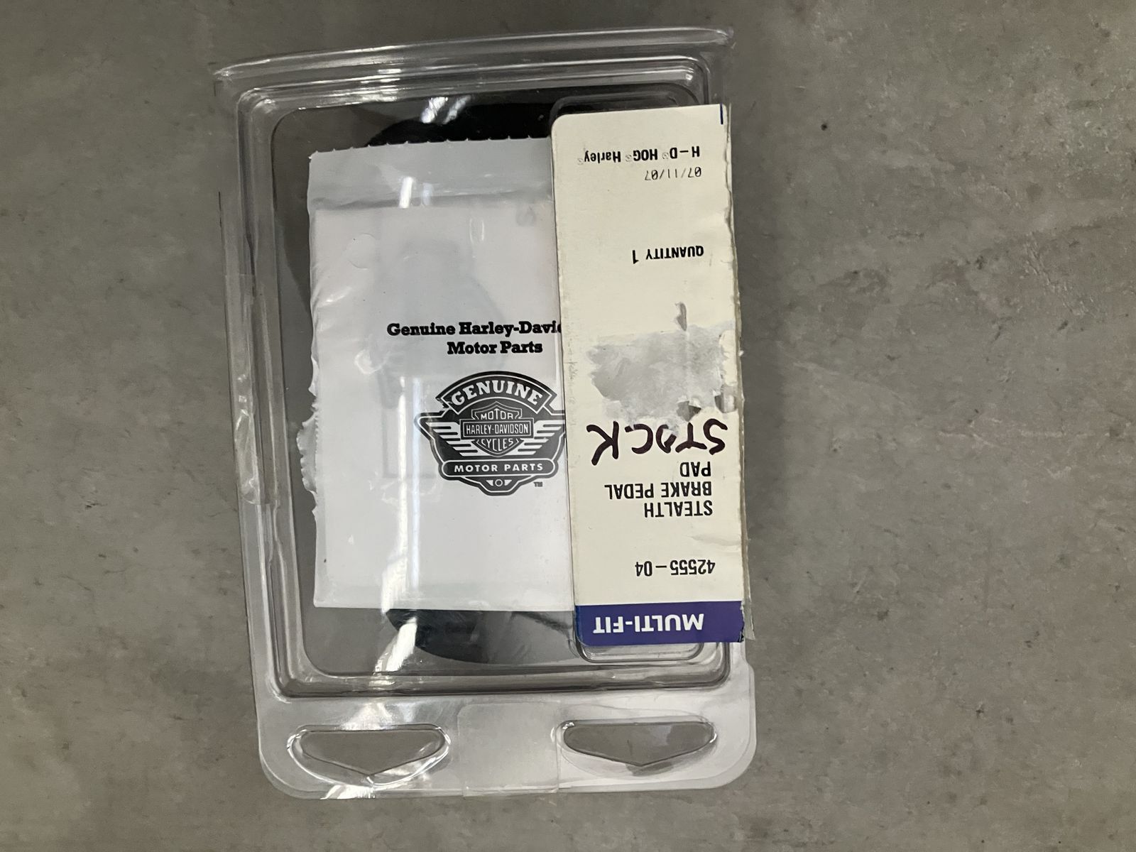 Stock Harley Brake Pedal Rubber Pad