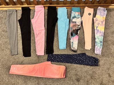 Cute, some new, size 10-12 girls leggings