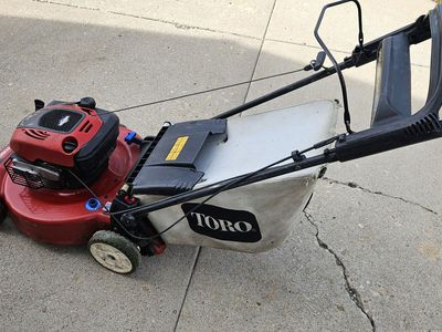 Self-propelled Toro lawn mower