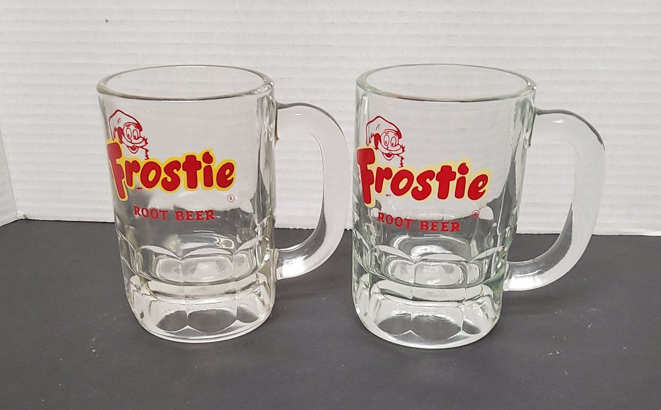 Pair of Vintage Frosty Root Beer Mugs. 5" tall