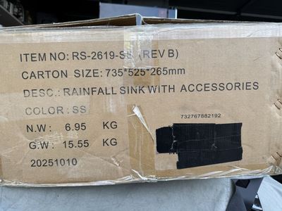 New Stainless Waterfall RV / Camper Sink w Accessories