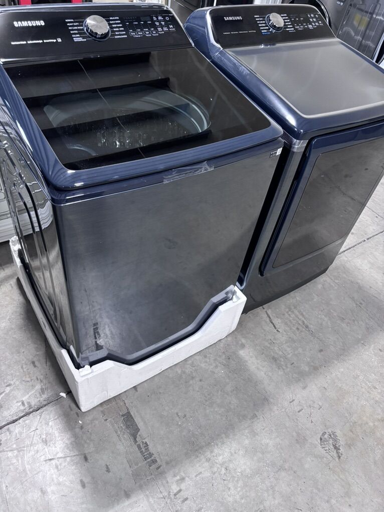 New XL Top Load Washer Dryer Set-Navy