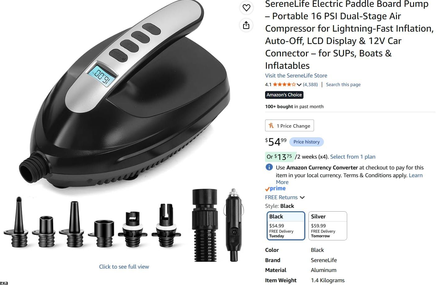 Electric Paddleboard Pump