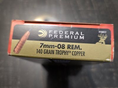 7MM-08 Federal Premium 140 gr. trophy copper