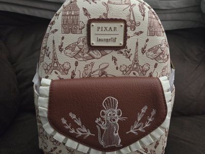 Loungefly Disney Pixar Ratatouille Remy Mini Backpack - New with Tags, Cream/Brown