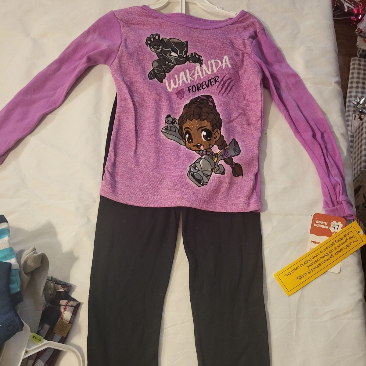 Girls Black Panther Pajama Size 6a
