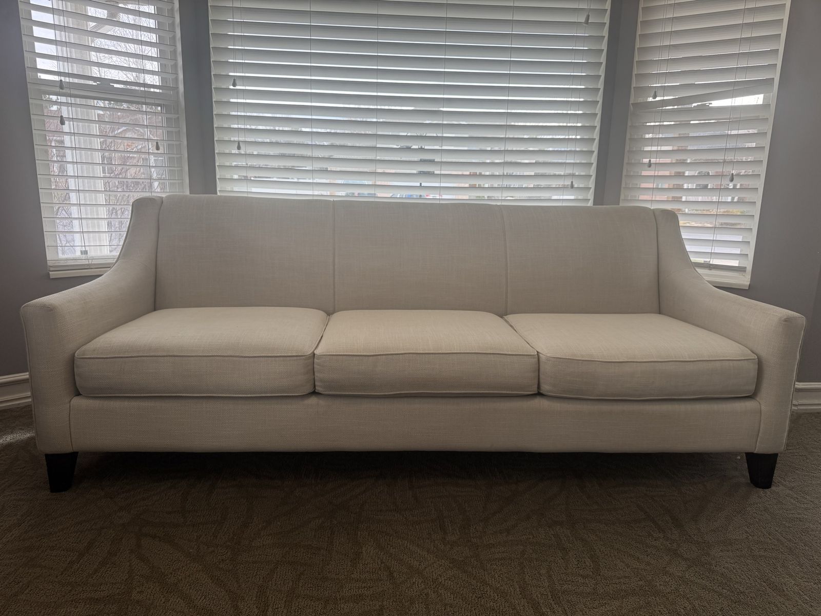 Beautiful Linen Bassett Sofa