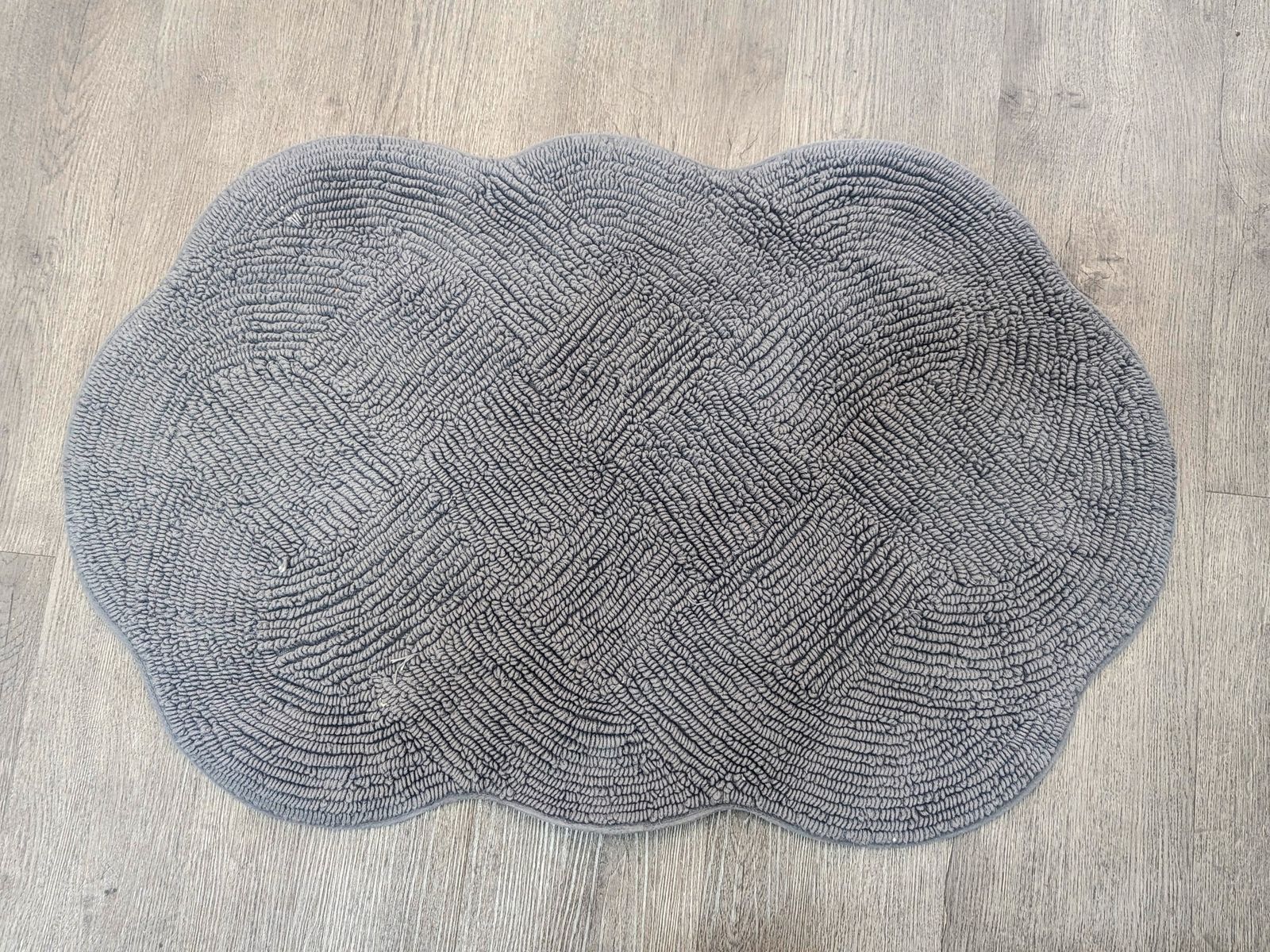 Gray Chenille Bath Rug Mat 36x24 – Soft Plush Bathroom Rug