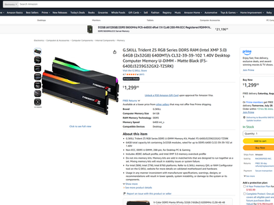 64gb ddr5 g skill rgb ram 6400mhz