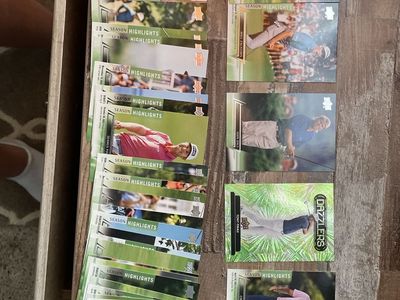 Upper Deck Golf Trading Cards Lot - Collin Morikawa, John Daly, Tony Finau Dazzler
