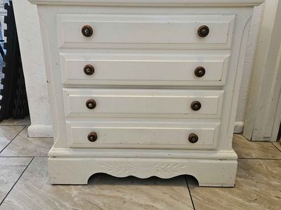 White Wooden Nighstand