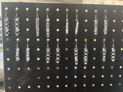 Handmade Novelty Drop Earrings - Various Styles: Word Beads, Dice, 8-Ball, Cross
