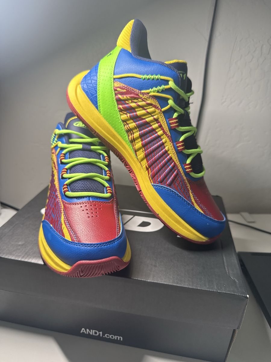 AND1 Explosive T Multicolor Athletic Basketball Shoes Size 9