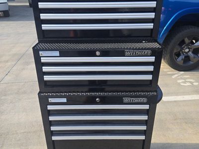 Westward 3-Piece Black Rolling Tool Chest & Cabinet Combo Stack