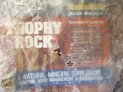 5 Trophy Rock Natural Mineral Supplement for Deer/Herd Management - some new and two used.