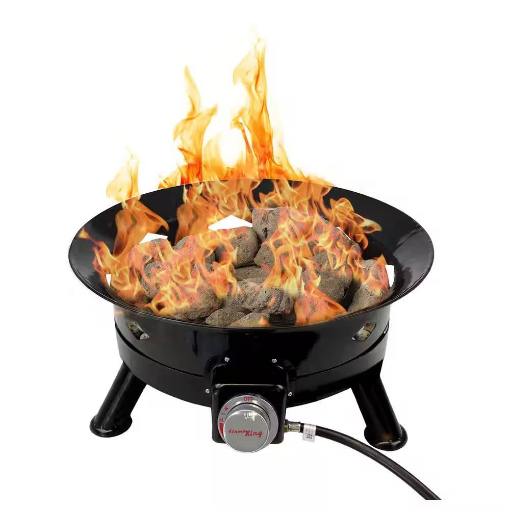 24 in Propane Fire Pit with Cover 58,000 BTU