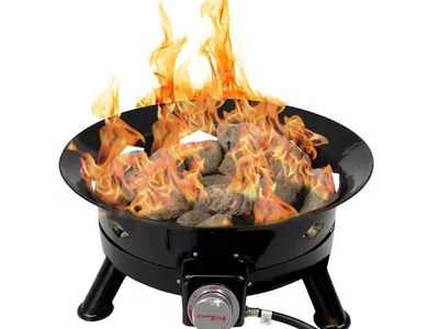 24 in Propane Fire Pit with Cover 58,000 BTU
