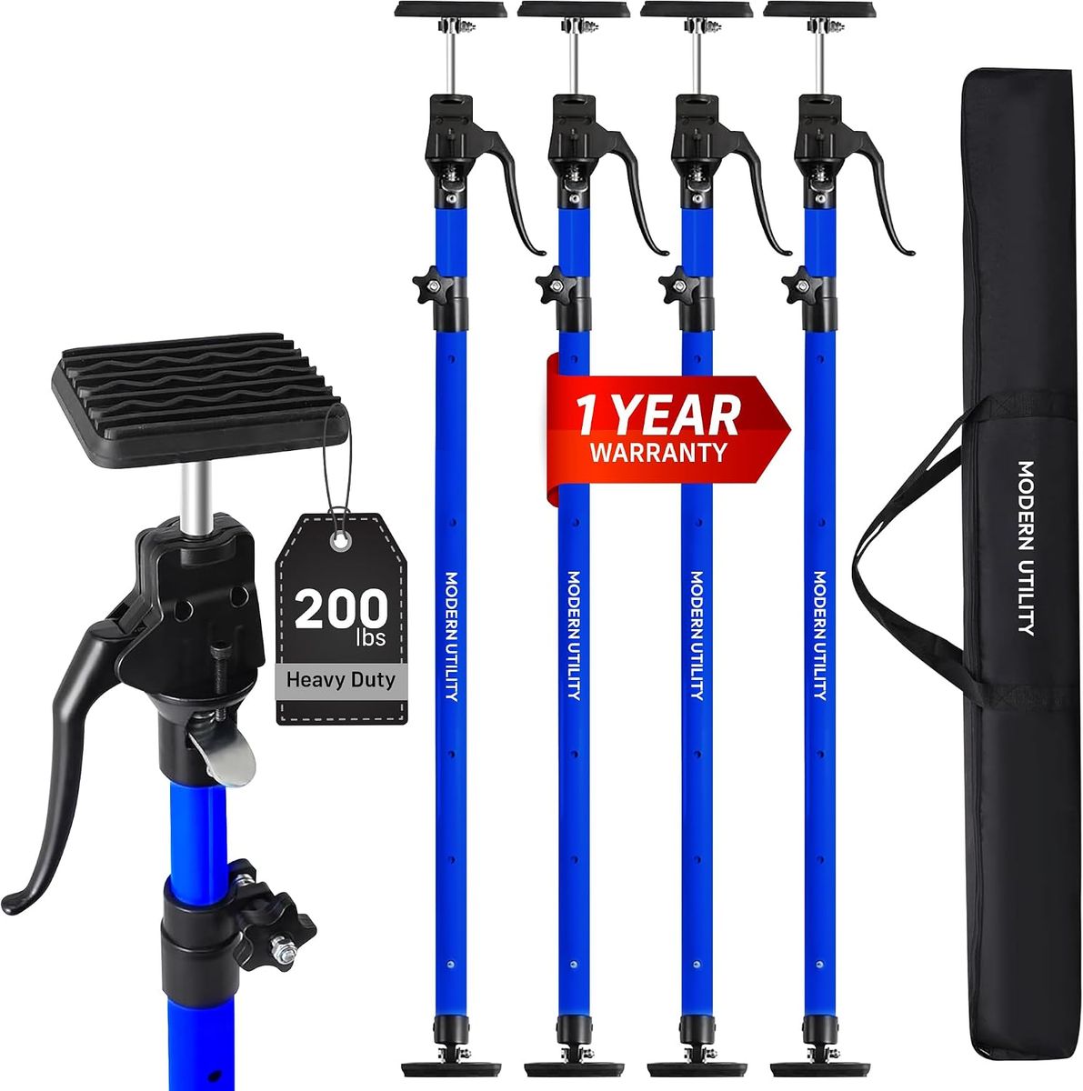 NEW Adjustable Cabinet Jacks for Installing Cabinets (45.3-114.2 Inches 4 Pack) Heavy Duty 200 lb