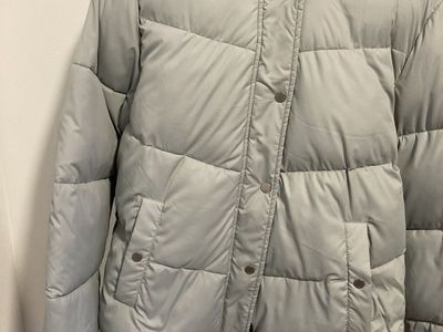 NEW 32 degrees heat womens hooded puffer jacket plush lined MEDIUM full zip snap