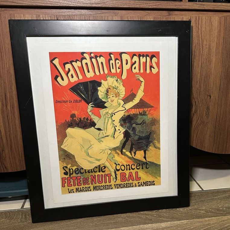 Large Framed French Cabaret Poster Print Wall Art
