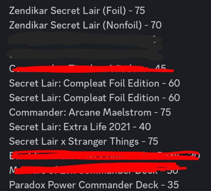 Sealed MTG Cards- Commander, secret lair, etc.