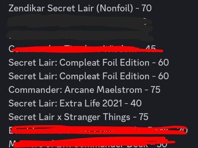Sealed MTG Cards- Commander, secret lair, etc.