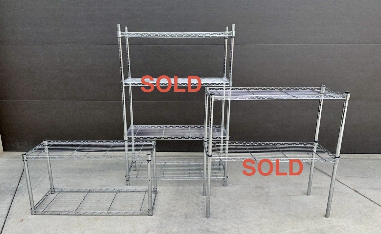 Chrome Wire Shelving Units / Storage Racks