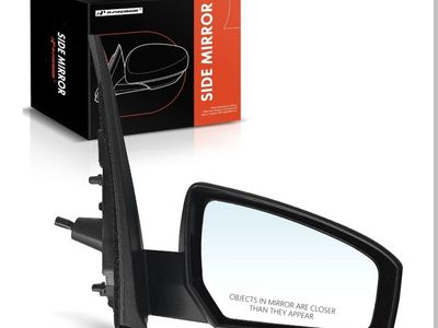 New 2007-2012 Nissan Sentra Passenger Side Manual Door Mirror, Outside Right Side, 07, 08, 09, 10, 11, 12 Non folding black