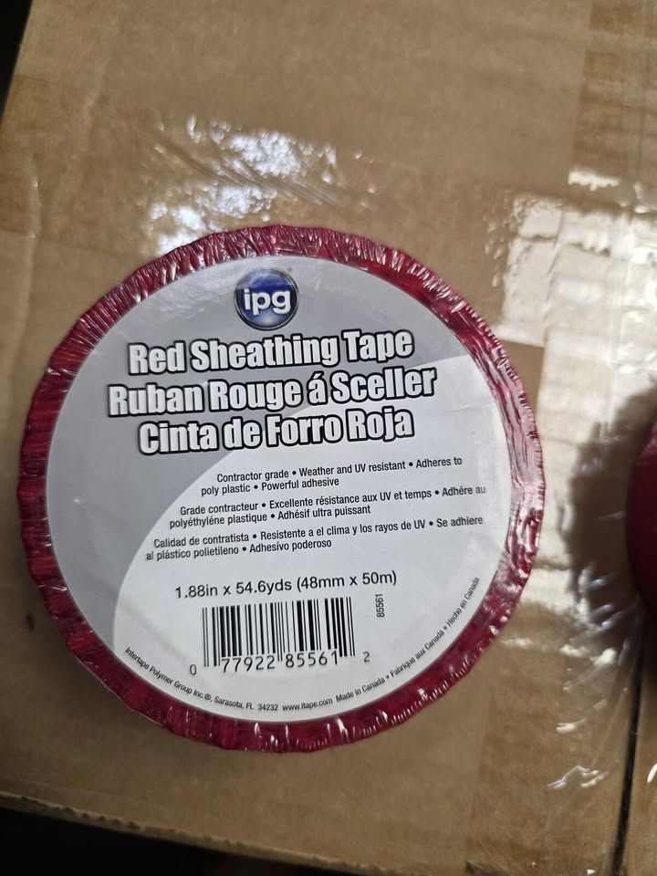 Red Sheathing Tape, 1.88 inch x 54.6 yd