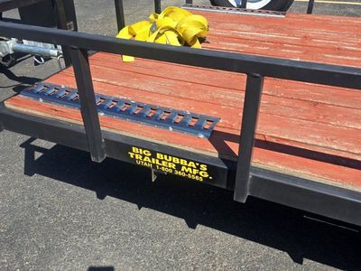 Big Bubba's Utility Trailer with Wood Deck, Spare Tire & Rear Mesh Ramp Gate