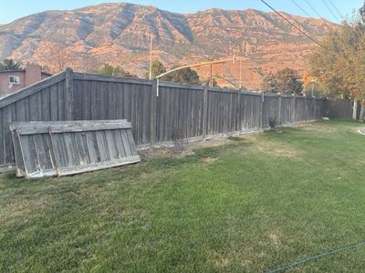 Wood Fence Panels - Grey Paint, 6ft Tall x 7ft Long, 3.5in Slats