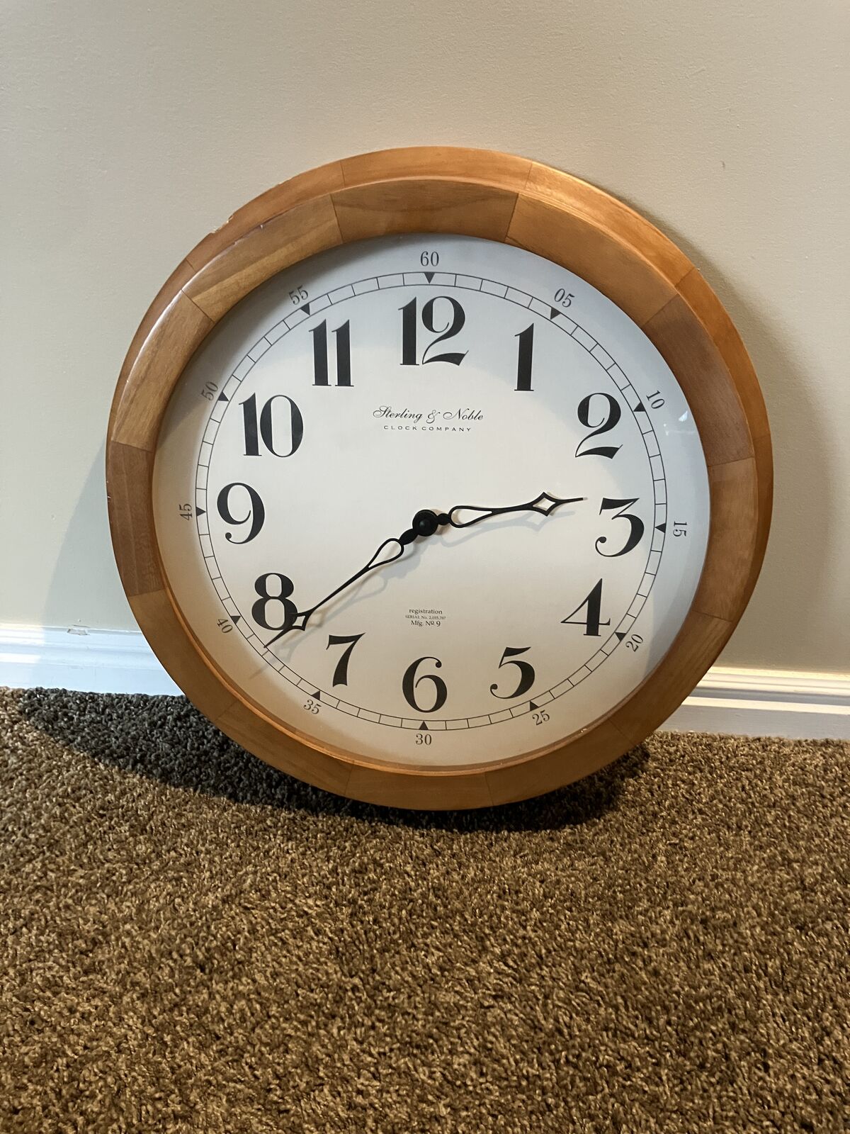 Large 20” maple clock