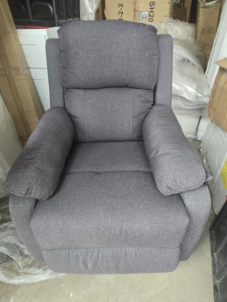 Grey Fabric Recliner Chair