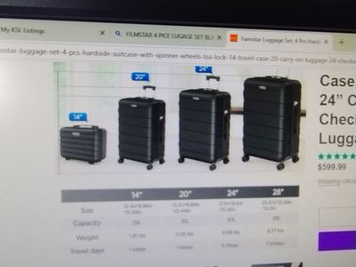 FILMSTAR 4 PICE LUGGAGE SET OPEN TO FAIR OFFERS