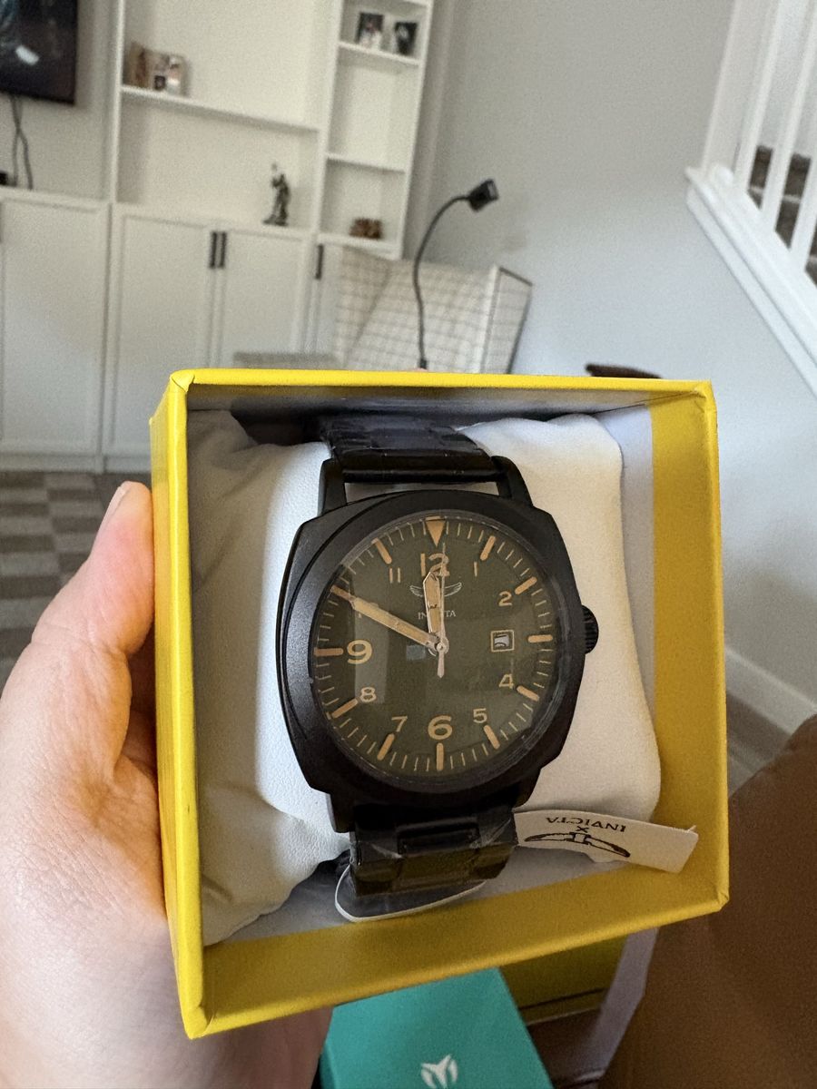 New Invicta Specialty Men’s 44mm Black & Military Green Watch – Model 69630