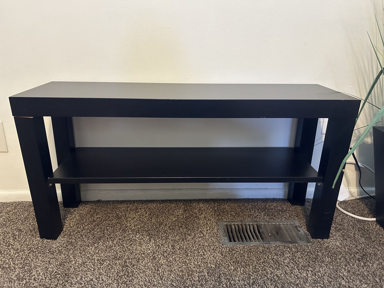 Black Ikea End Table With Shelf