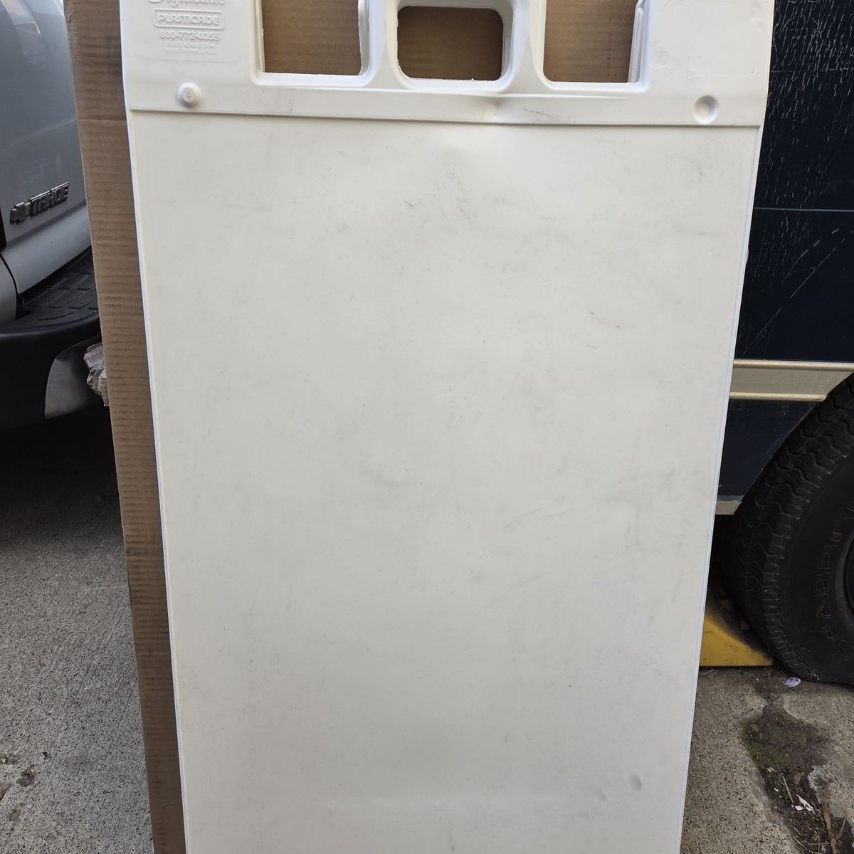 signicade plasticade portable folding double sign