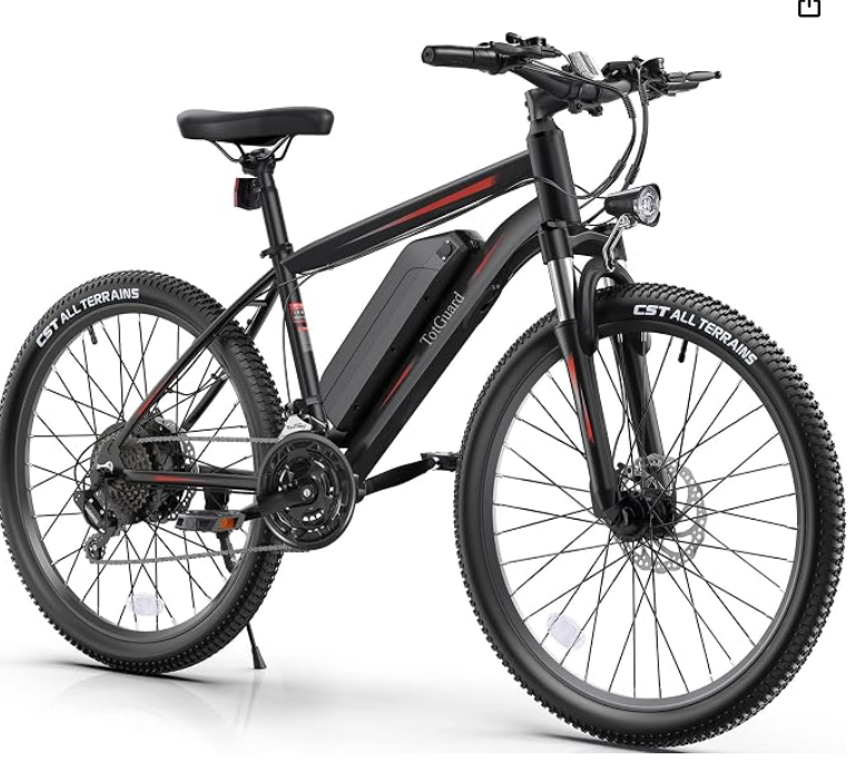 TotGuard Electric Bike, 27.5" Electric 500W Motor Ebike Adult Electric Electric Mountain Bike,48V 499WH Removable Battery