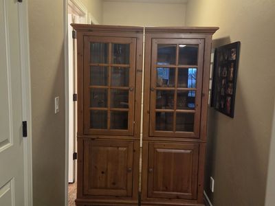 Pair of solid wood bookshelves