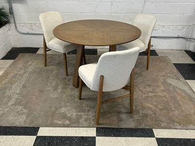 COSTCO FLORENCE 48" ROUND DINING TABLE AND 3 CHAIRS!!