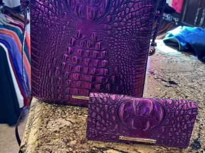 Brahmin Katie In Purple Potion & Matching Wallet