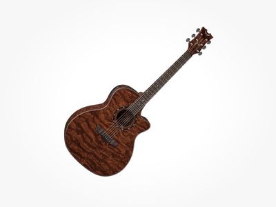 Rare Dean Left-handed Bubbinga Acoustic Guitar W/ case and strap