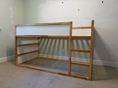 IKEA Kura Reversible bed, white/pine, Twin