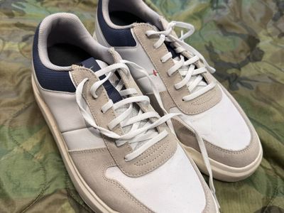 FootJoy Contour Casual Golf Shoes White Gray Navy 54374