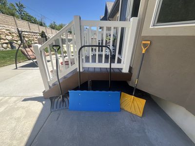 Three snow shovels