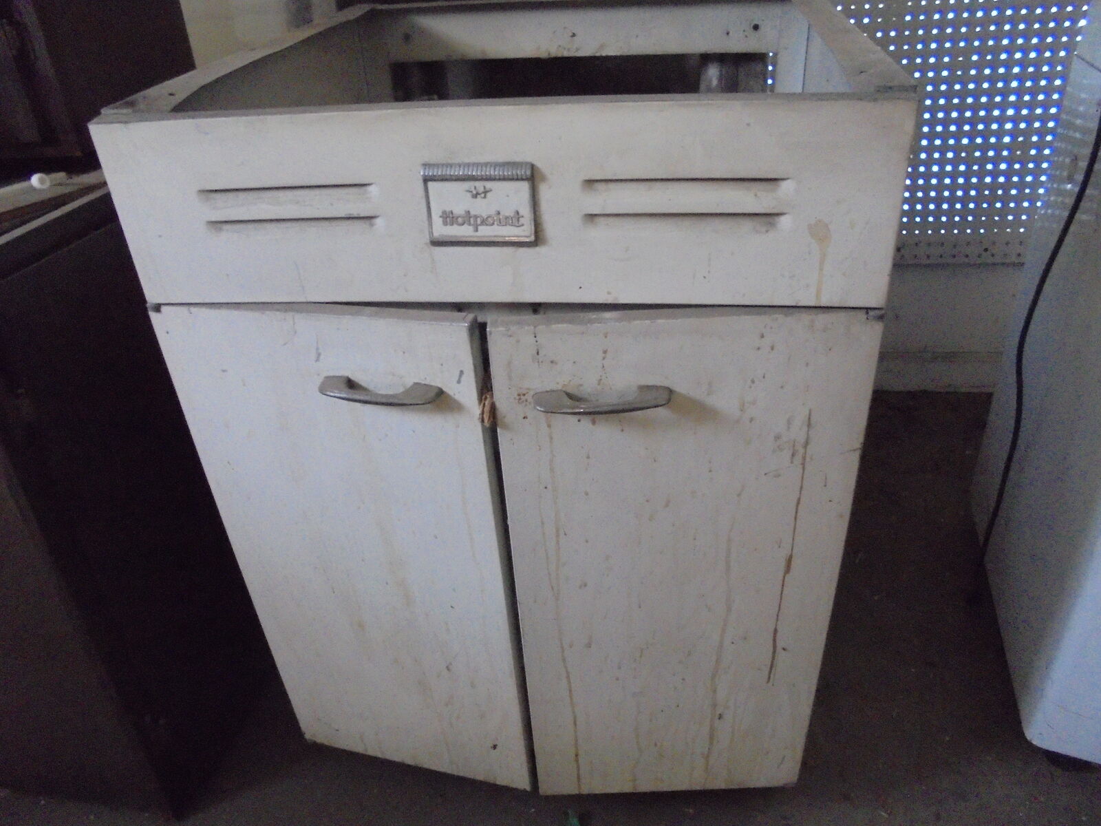 50s Hotpoint Metal Kitchen Sink Base Cabinet